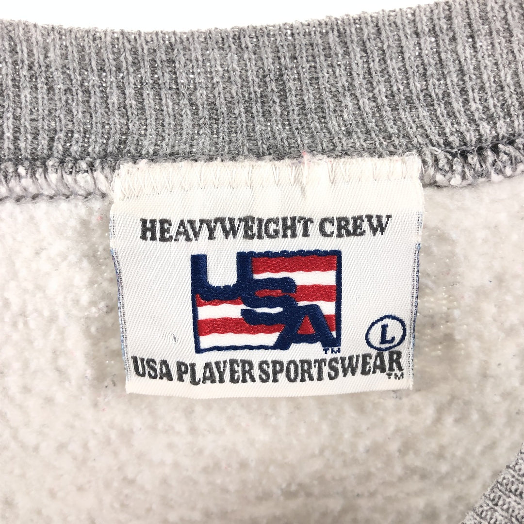 90'S USA PLAYER SPORTSWEAR College Sweatshirt, Trainer, Men's, Size L, Vintage /eaa402889