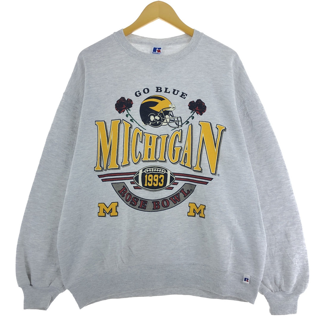 90'S Russell MICHIGAN University of Michigan college sweatshirt, made in USA, men's XL size, vintage /eaa402900