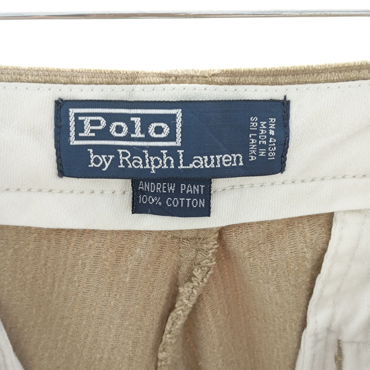 Ralph Lauren POLO by Ralph Lauren wide ribbed two-pleat corduroy pants for men, size W35 / eaa402913