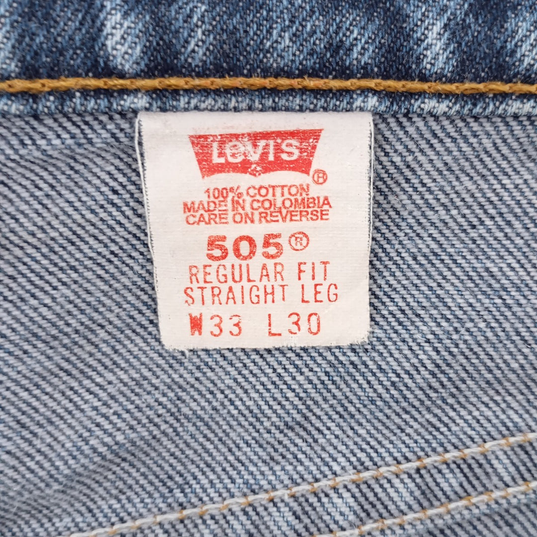 90'S Levi's 505 REGULAR FIT STRAIGHT LEG tapered denim pants for men, W32 equivalent, vintage / eaa402952