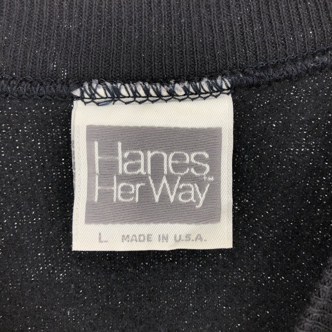 90'S Hanes HER WAY sweatshirt, made in USA, women's size L, vintage /eaa403005