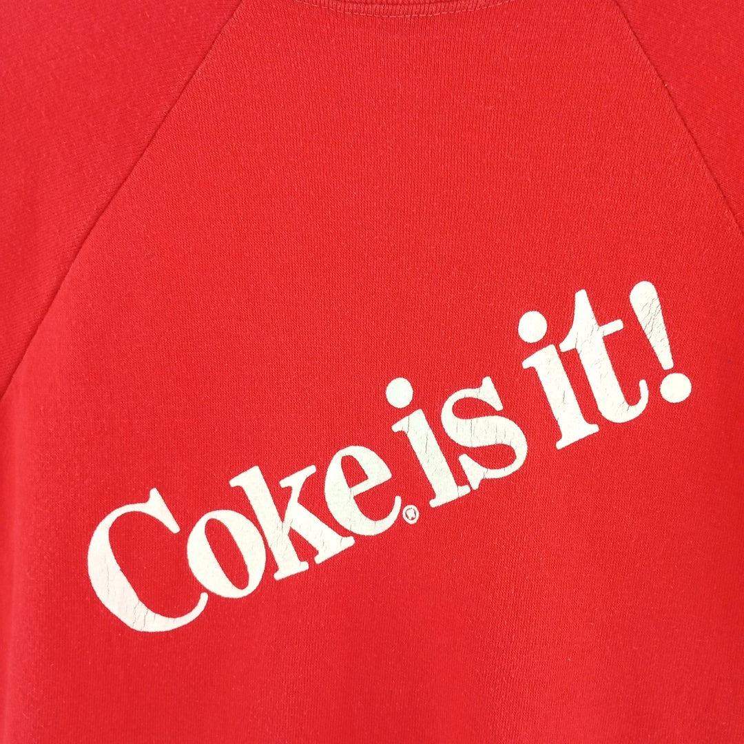 80'S SPORTSWEAR COCA-COLA Coca-Cola Advertising Sweatshirt, Made in USA, Men's L size, Vintage /eaa403049