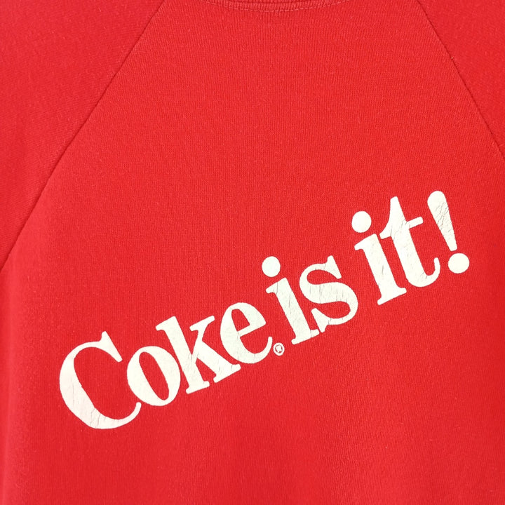 80'S SPORTSWEAR COCA-COLA Coca-Cola Advertising Sweatshirt, Made in USA, Men's L size, Vintage /eaa403049