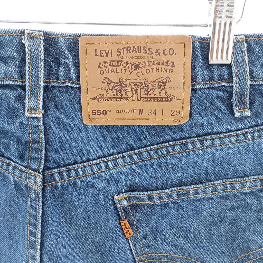 90'S Levi's 550 Relaxed Fit Orange Tab Tapered Denim Pants Men's W33 Vintage / eaa403180