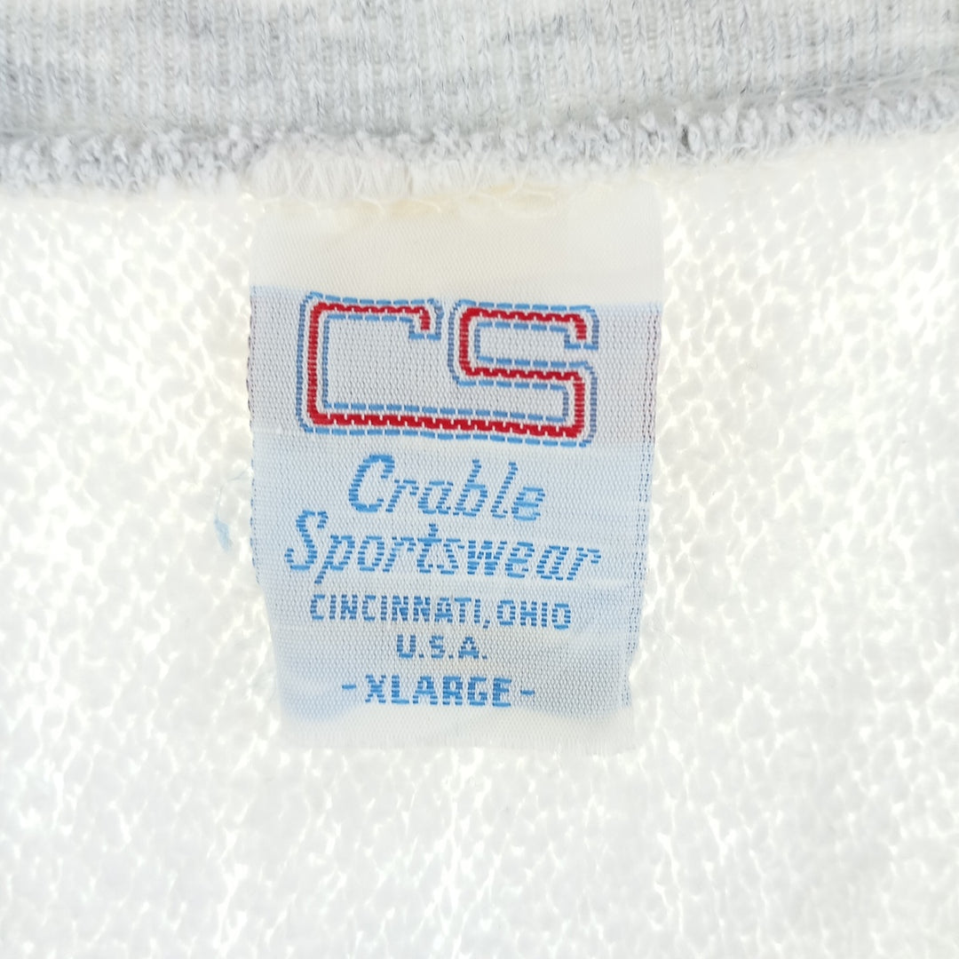 90'S CRABLE SPORTSWEAR College Sweatshirt, Made in USA, Men's XL, Vintage /eaa403327