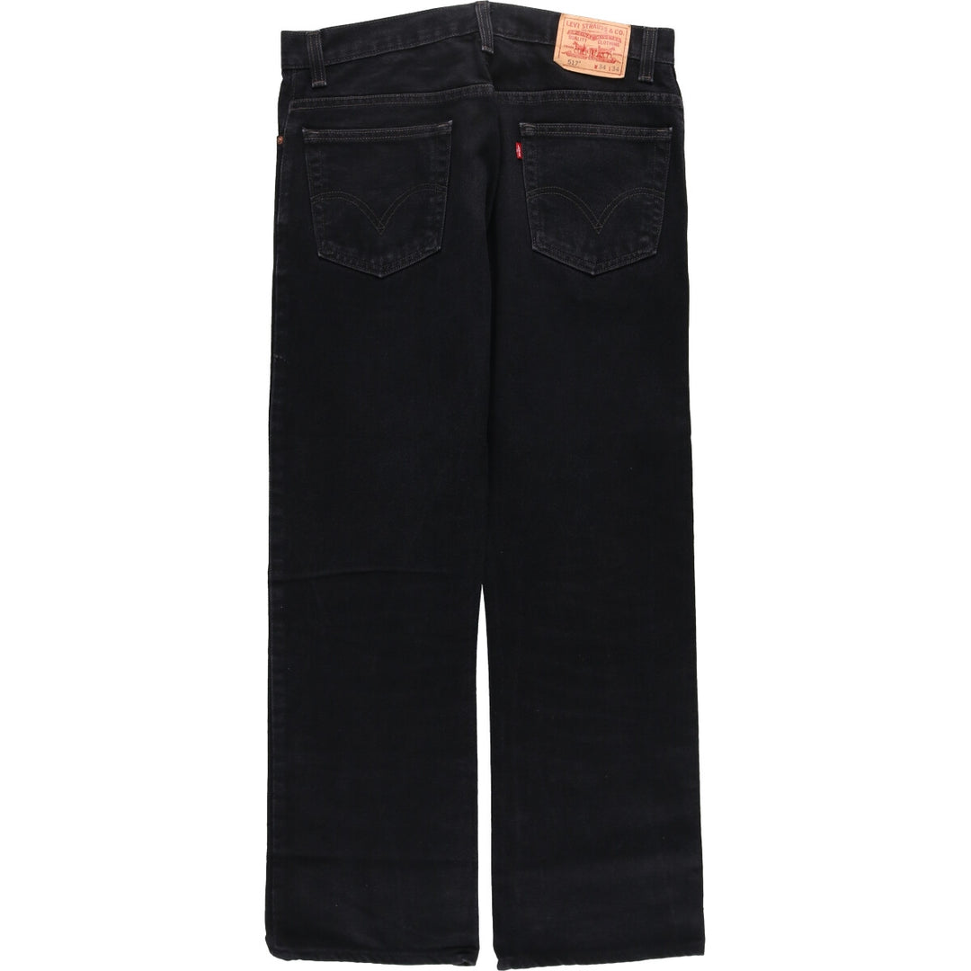 Levi's 517 BOOT CUT Black denim boot cut denim pants for men, size W34 / eaa403390