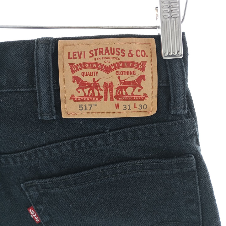 Levi's 517 BOOT CUT Black denim boot cut denim pants for men, size W32 / eaa403393