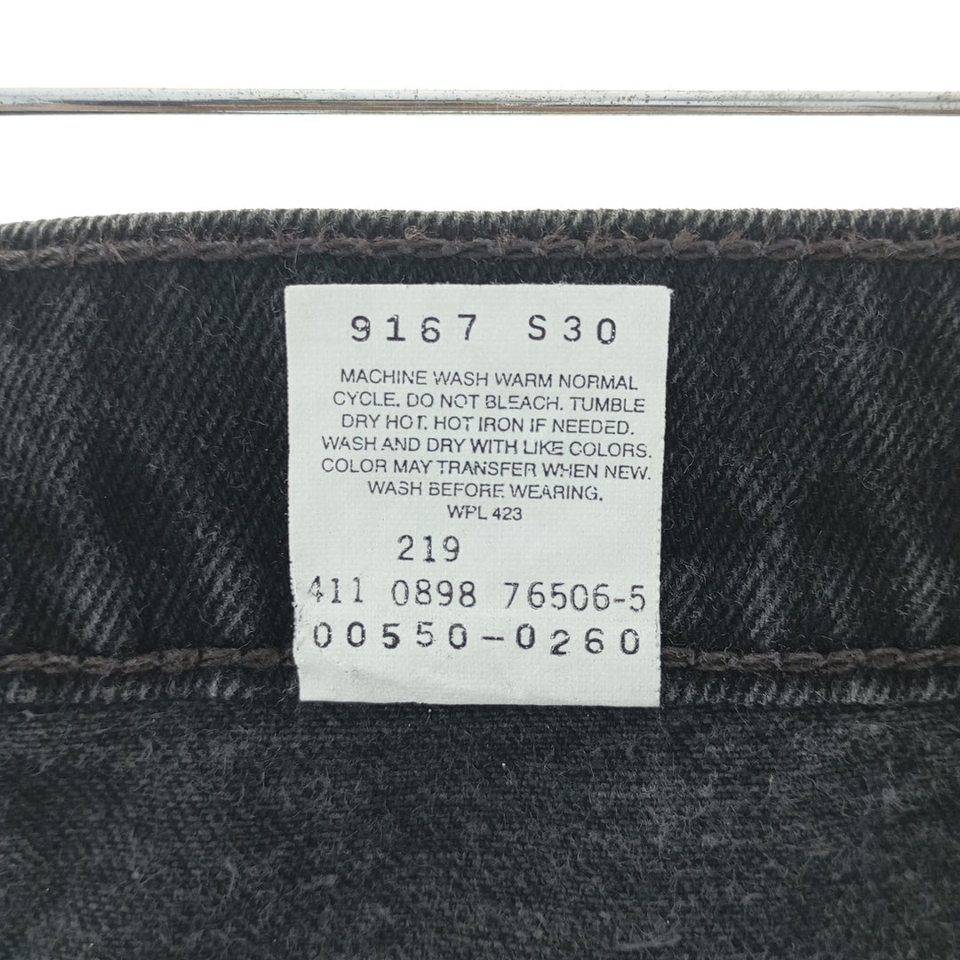 90'S Levi's 550 Relaxed Fit Black Denim Tapered Denim Pants Men's W35 Vintage / eaa403410