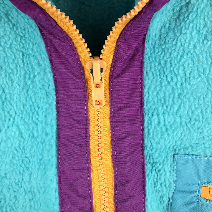 Vintage 80s-90'S Patagonia Triangle Tag 25359 Half-Zip Fleece Pullover, Made in USA, Women's Size L polyester Blue type light blue Vintage Second Hand