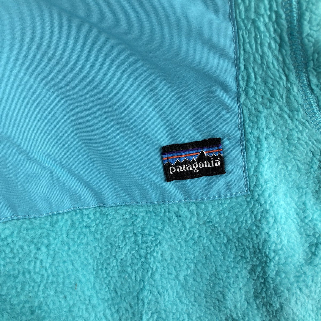 Vintage 80s-90'S Patagonia Triangle Tag 25359 Half-Zip Fleece Pullover, Made in USA, Women's Size L polyester Blue type light blue Vintage Second Hand