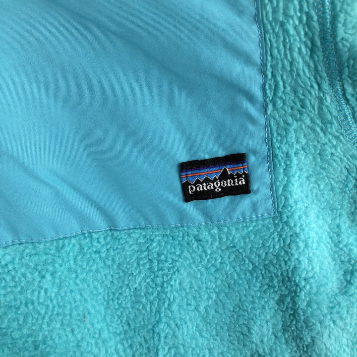 Vintage 80s-90'S Patagonia Triangle Tag 25359 Half-Zip Fleece Pullover, Made in USA, Women's Size L polyester Blue type light blue Vintage Second Hand