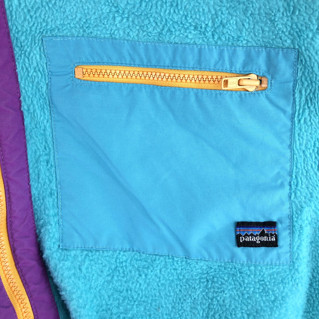 Vintage 80s-90'S Patagonia Triangle Tag 25359 Half-Zip Fleece Pullover, Made in USA, Women's Size L polyester Blue type light blue Vintage Second Hand
