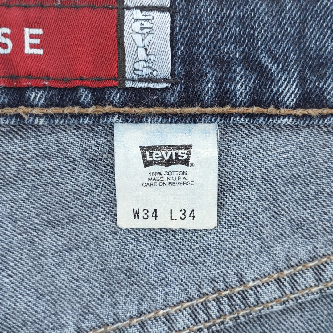 90'S Levi's SILVER TAB LOOSE Tapered Denim Pants Made in USA Men's W34 Vintage /eaa403446