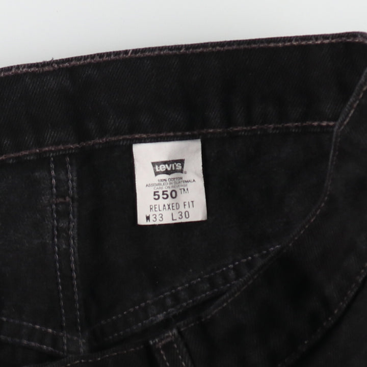 90'S Levi's 550 Relaxed Fit Black Denim Tapered Denim Pants Men's W33 Vintage / eaa403509