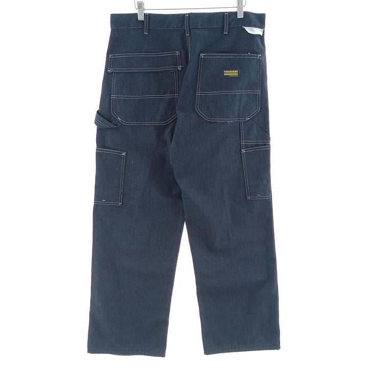 80'S Sears TOUGHSKINS Bat-dyed Denim Painter Pants Men's Vintage W36 / eaa403572