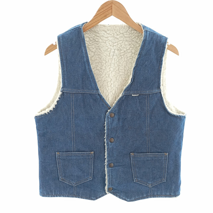 NELSON denim boa vest, men's size M /eaa403581