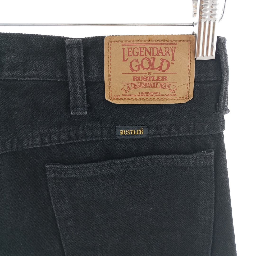 90'S Rustler Legendary Black Denim Straight Denim Pants Made in USA Men's W33 Vintage /eaa403627