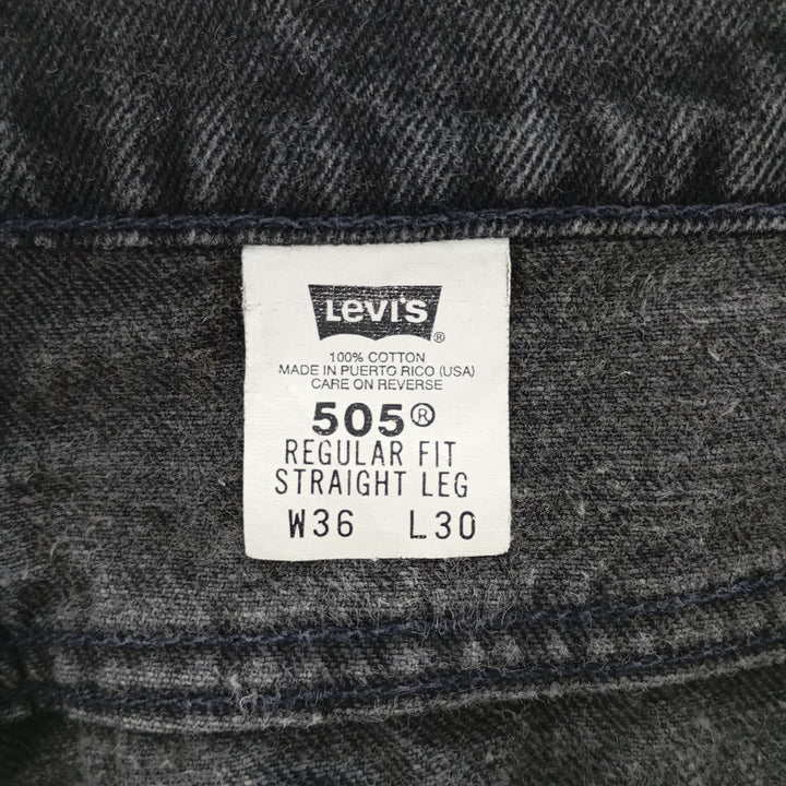 90'S Levi's 505 REGULAR FIT STRAIGHT LEG Orange Tag Tapered Denim Pants Men's W35 Vintage/eaa403635