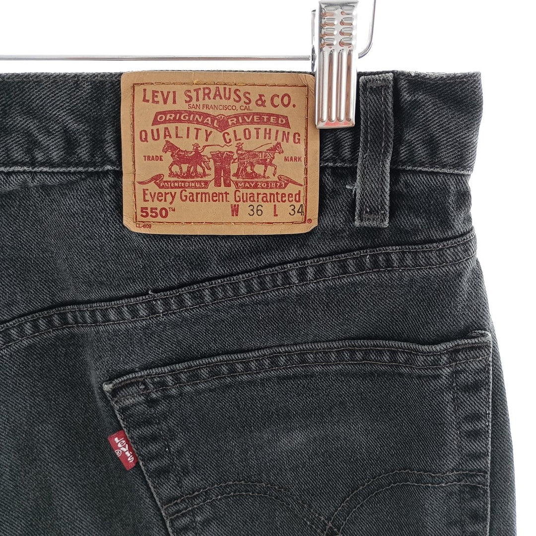 00'S Levi's 550 Relaxed Fit Black Denim Tapered Denim Pants Men's W34 equivalent / eaa403661