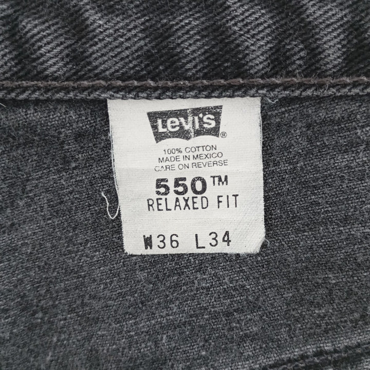 00'S Levi's 550 Relaxed Fit Black Denim Tapered Denim Pants Men's W34 equivalent / eaa403661