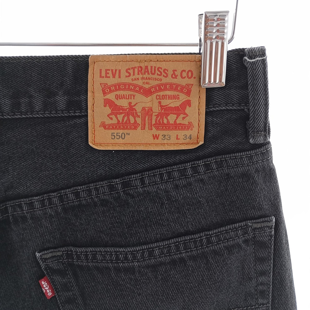 Levi's 550 Black Denim Tapered Denim Pants Men's W32 equivalent / eaa403662