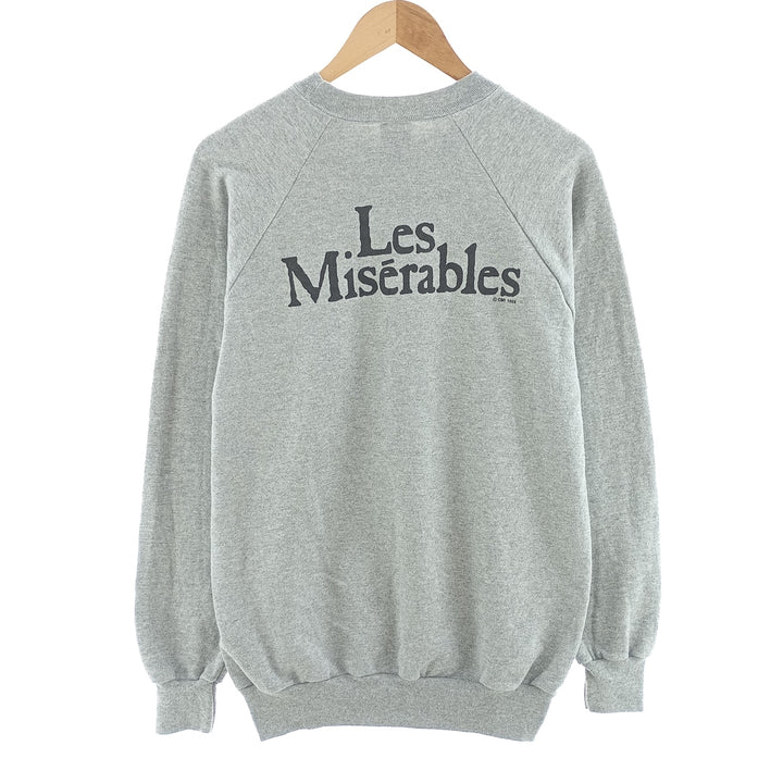 80'S Anvil LES MISERABLES Printed Sweatshirt Trainer Made in USA Men's XL Vintage /eaa403674