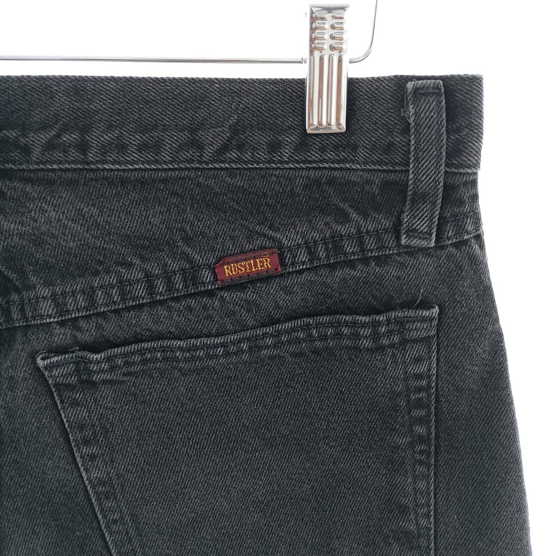 Rustler Black Denim Straight Denim Pants for Men, W32 equivalent / eaa403676