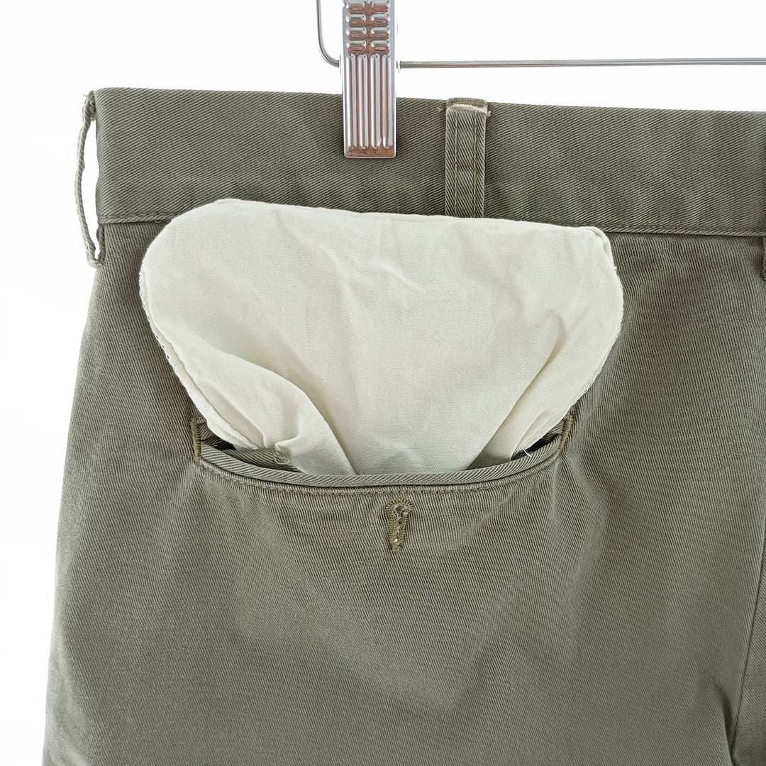 Ralph Lauren POLO by Ralph Lauren ANDREW PANT Two-pleat chino pants for men, equivalent to W34 cotton Khaki type Vintage Second Hand