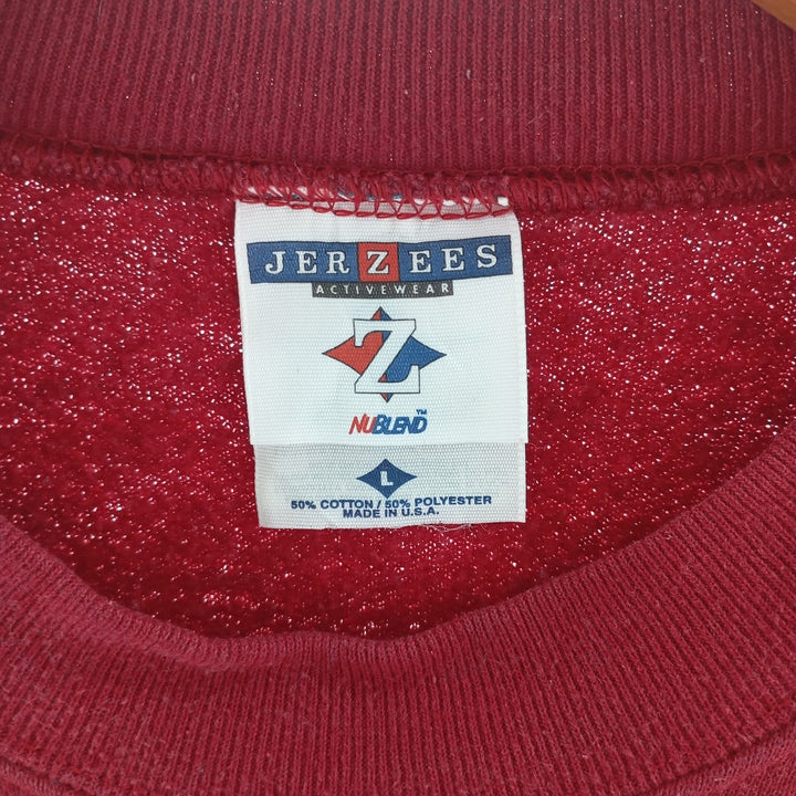 90'S Jerzees Plain Blank Sweatshirt Trainer Made in USA Men's L Size Vintage /eaa403733