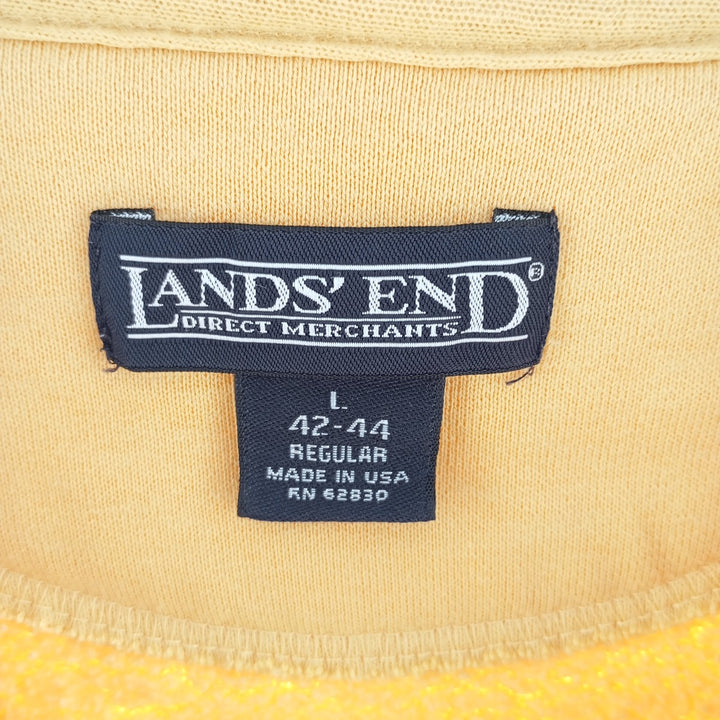 90'S LANDS' END plain blank sweatshirt, made in USA, men's size L, vintage / eaa403756