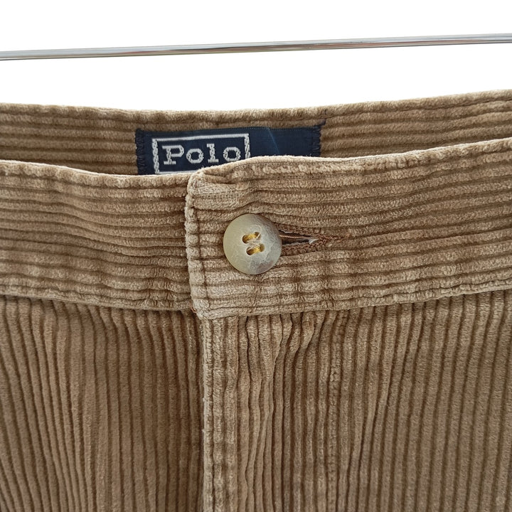 90'S POLO by Ralph Lauren Two-pleat Corduroy Pants Made in USA Men's W34 Vintage / eaa403772