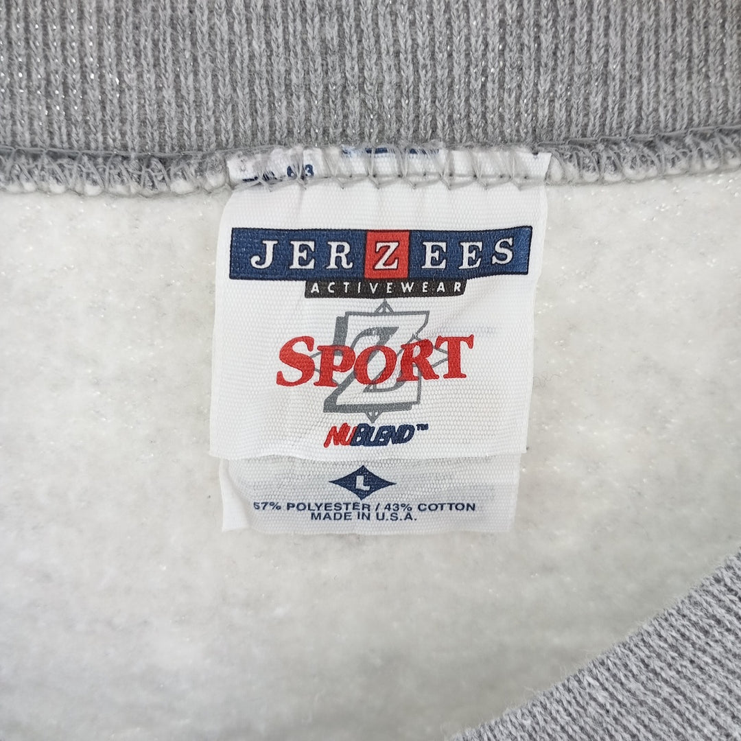 90'S Jerzees Plain Blank Sweatshirt Trainer Made in USA Men's L Size Vintage /eaa403778