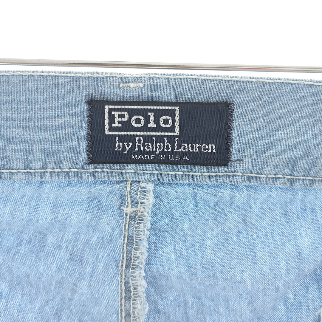 90'S Ralph Lauren POLO by Ralph Lauren Two-pleat cotton pants Made in USA Men's W35 Vintage / eaa403785