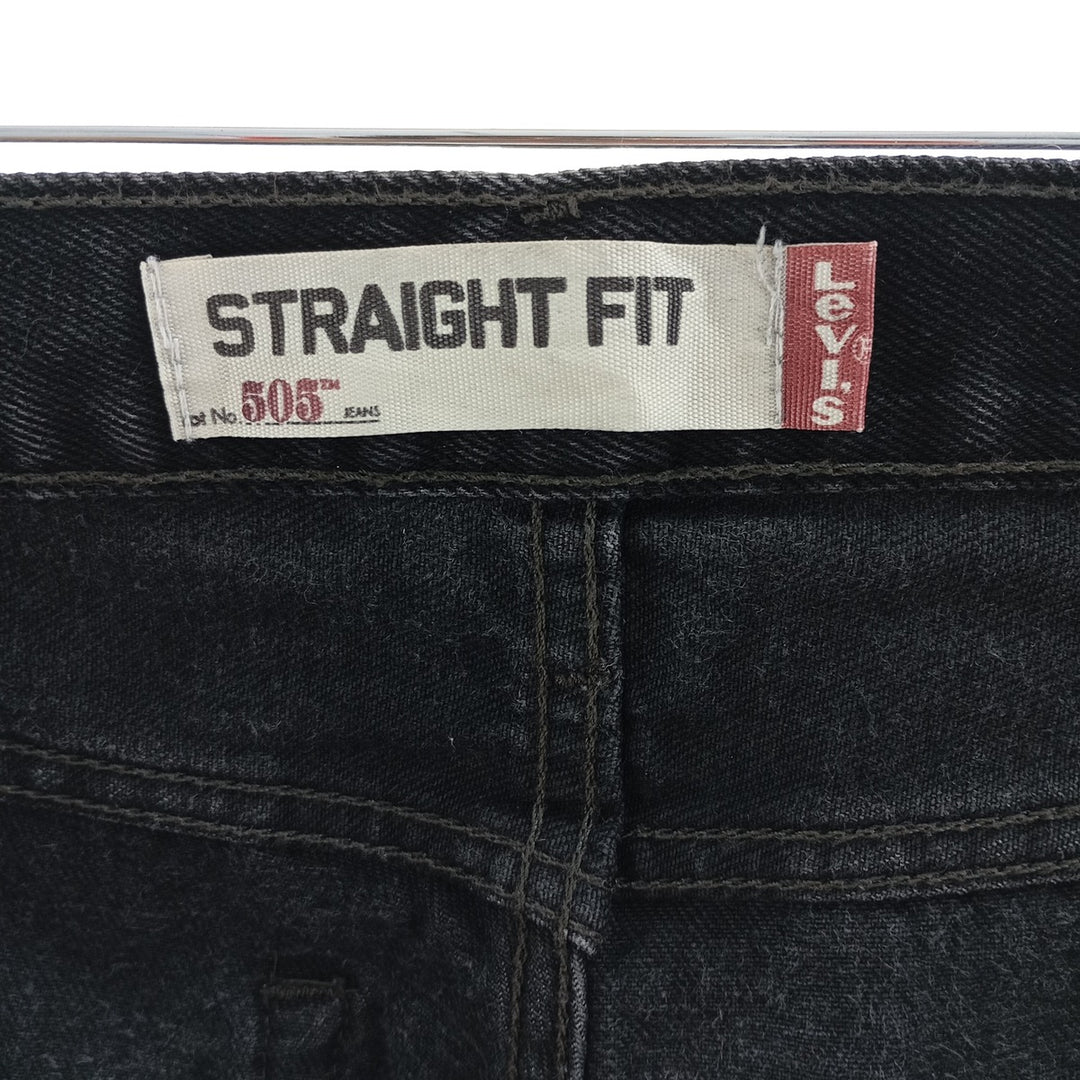 Levi's 505 STRAIGHT FIT Black Denim Tapered Denim Pants Men's W34 equivalent / eaa403796