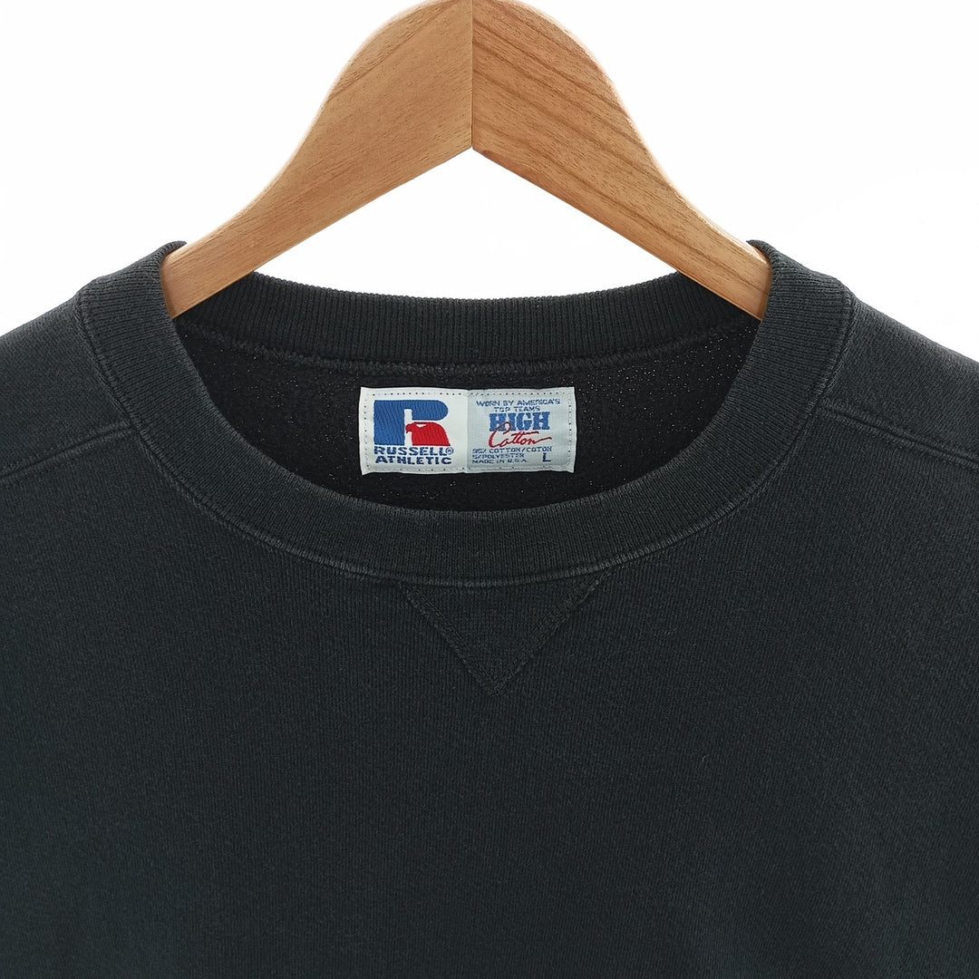 90'S Russell HIGH COTTON plain blank sweatshirt, made in USA, men's size L, vintage /eaa403800