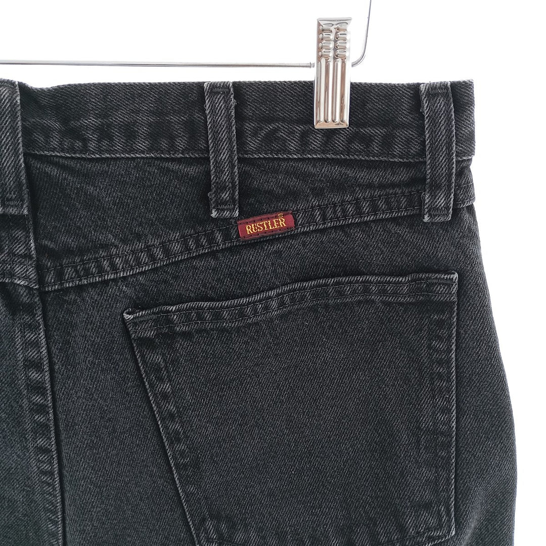 Rustler Black Denim Straight Denim Pants for Men, W33 equivalent / eaa403816