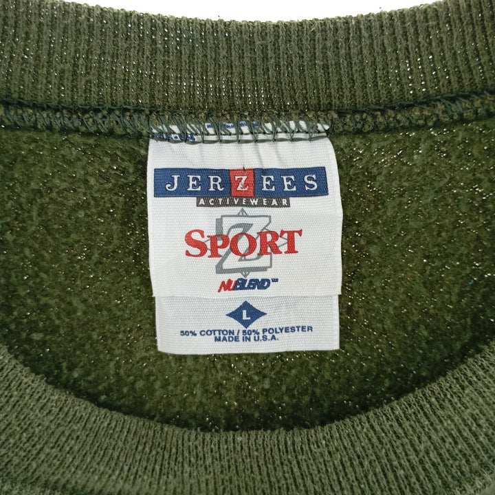 90'S Jerzees Plain Blank Sweatshirt Trainer Made in USA Men's L Size Vintage /eaa403874