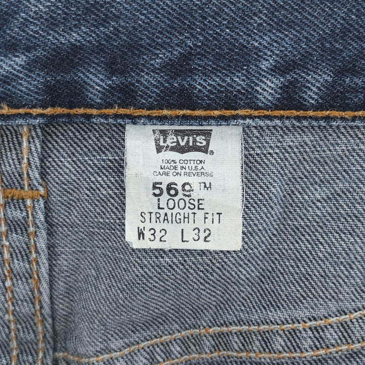 00'S Levi's 569 LOOSE STRAIGHT FIT straight denim pants made in USA men's w32 equivalent /eaa403952