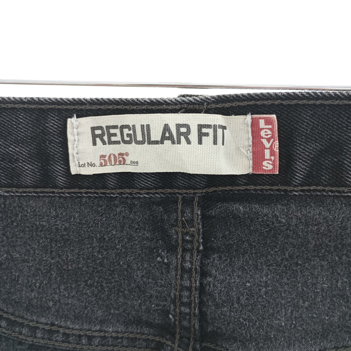 Levi's 505 REGULAR FIT black denim tapered denim pants for men, size W34 / eaa403956