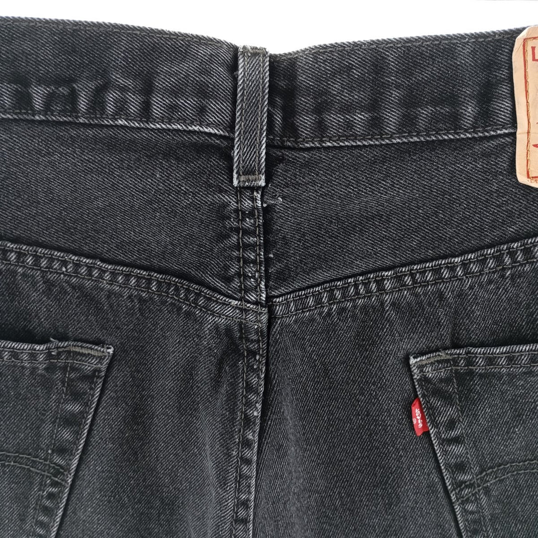 Levi's 505 REGULAR FIT black denim tapered denim pants for men, size W34 / eaa403956