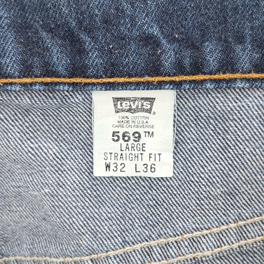 90'S Levi's 569 LARGE STRAIGHT FIT straight denim pants made in USA men's w32 equivalent vintage /eaa403964