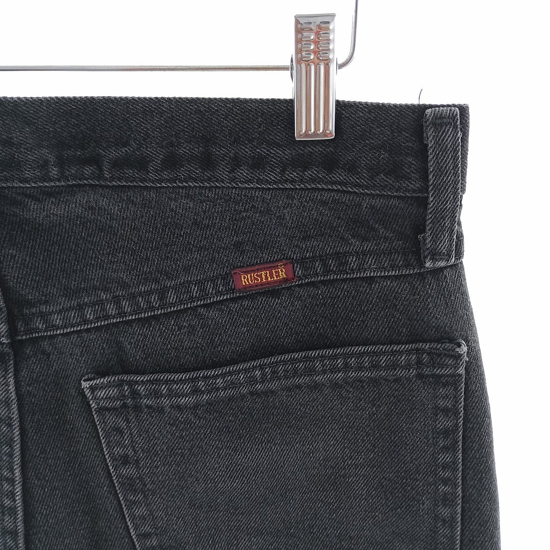 RUSTLER Black Denim Straight Denim Pants Men's W32 equivalent /eaa404044