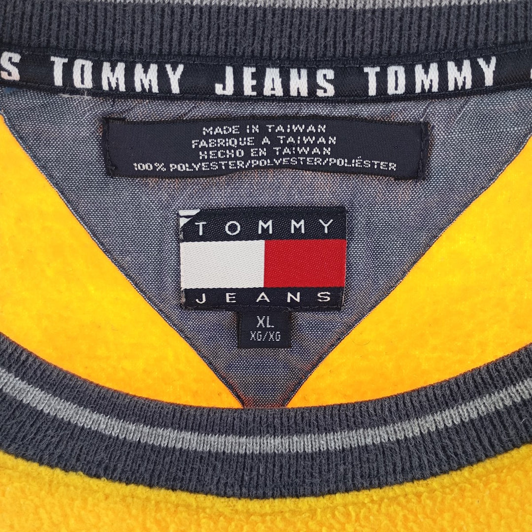 90s~ Tommy Hilfiger JEANS fleece cut and sew men's XL size vintage /eaa404058