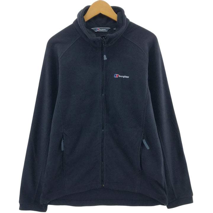 ~00'S Berghaus fleece jacket, men's size L polyester black type Vintage Second Hand