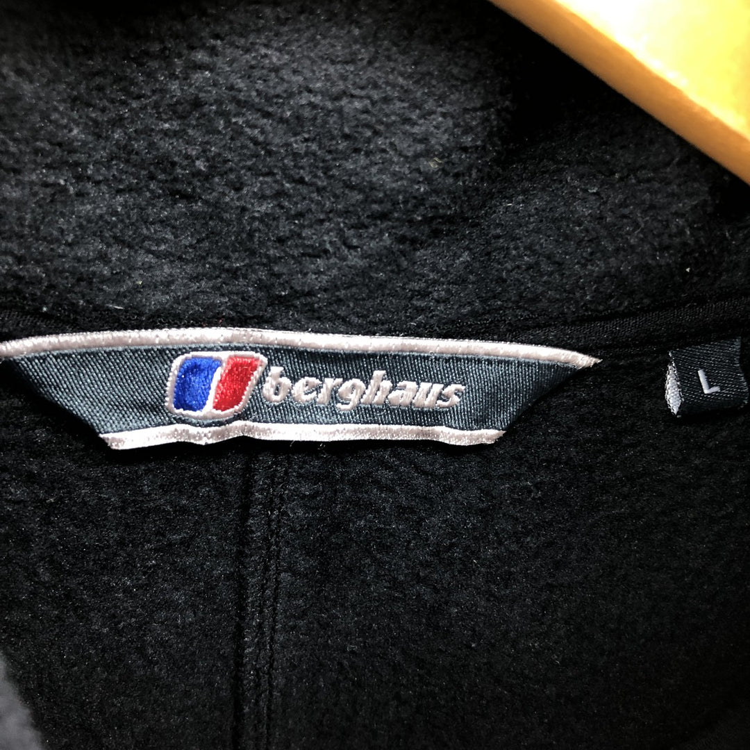 ~00'S Berghaus fleece jacket, men's size L polyester black type Vintage Second Hand