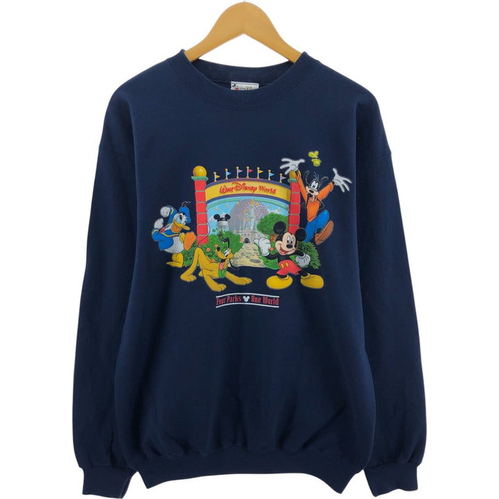 90'S Four Parks One World character sweatshirt, made in USA, men's size M, vintage / eaa404094