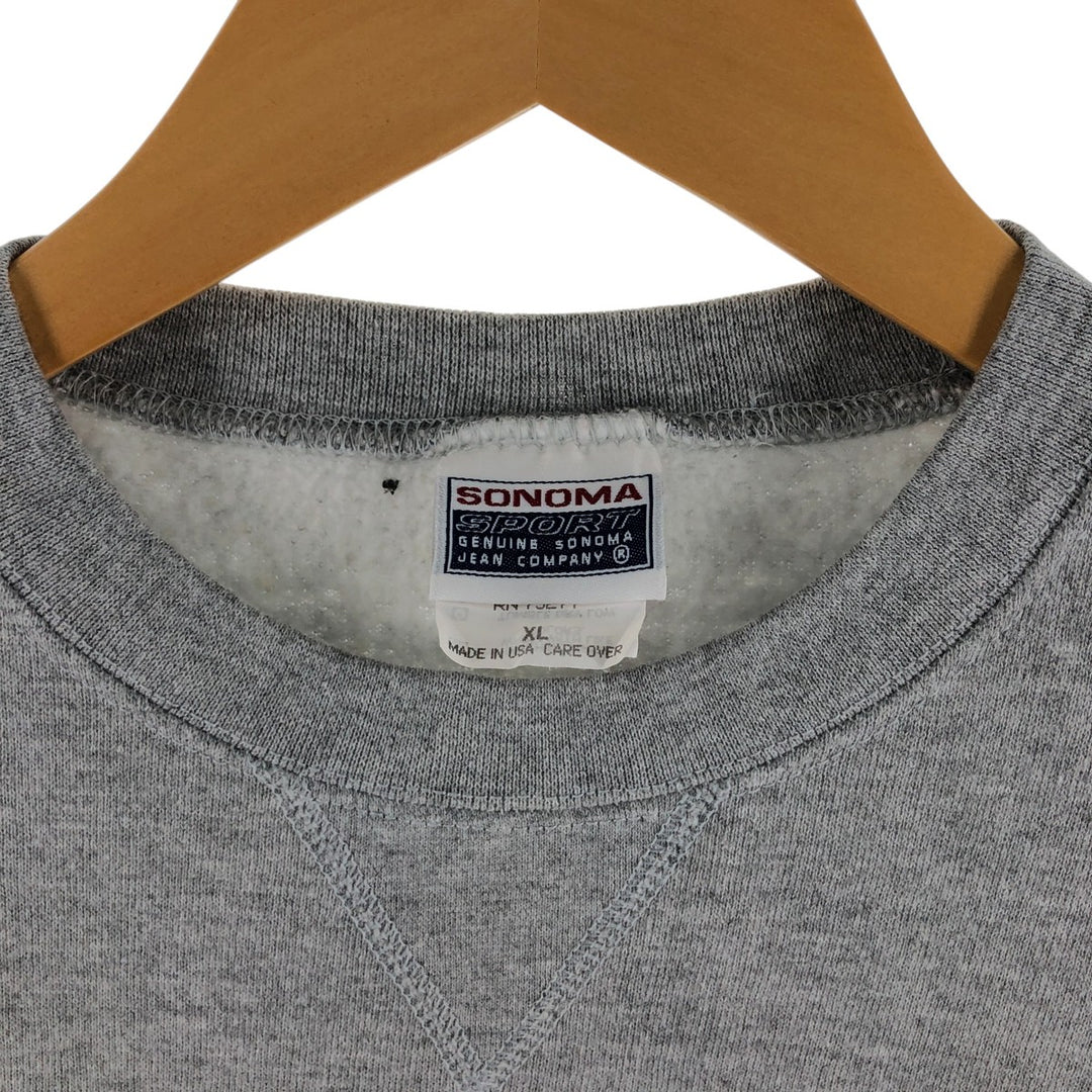 90'S Sonoma Sport plain blank sweatshirt, made in USA, men's XL size, vintage /eaa404127