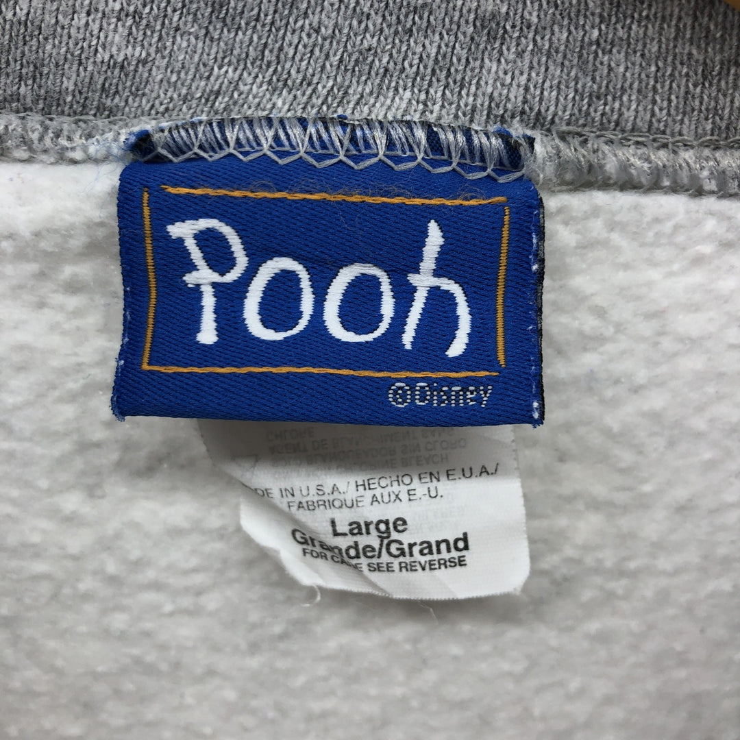 90'S Pooh POOH Winnie the Pooh character sweatshirt, made in USA, men's size L, vintage /eaa404135