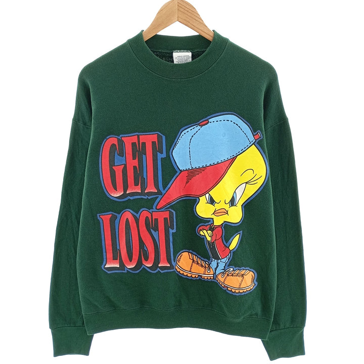 90'S Looney Tunes Tweety character sweatshirt, made in USA, men's size L, vintage / eaa404141