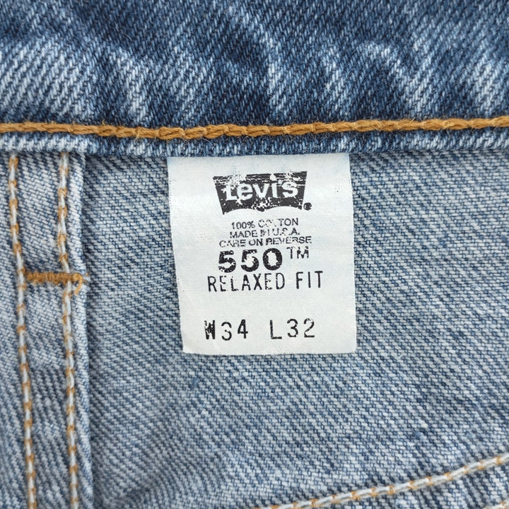 90'S Levi's 550 Relaxed Fit Tapered Denim Pants Made in USA Men's W34 Vintage /eaa404177